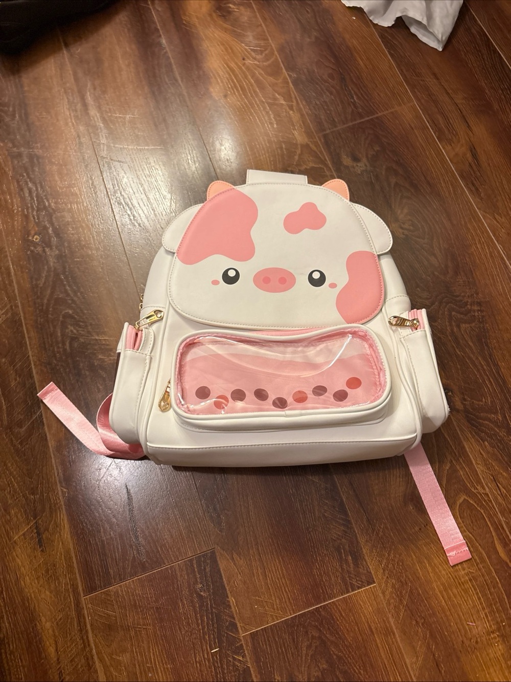 Pwuffy Strawberry Cow Boba Ita backpack -pink #backpack #school